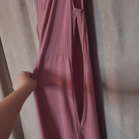 Lucy & Laurel Anthropologie Dusty Rose Sleeveless Maxi Dress Size S (small flaw) - Picture 8 of 14